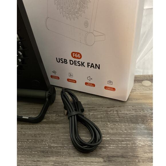 Desk USB 3 Speed Mini Fan USB-C Corded Folding Plug In USB - Picture 5 of 7